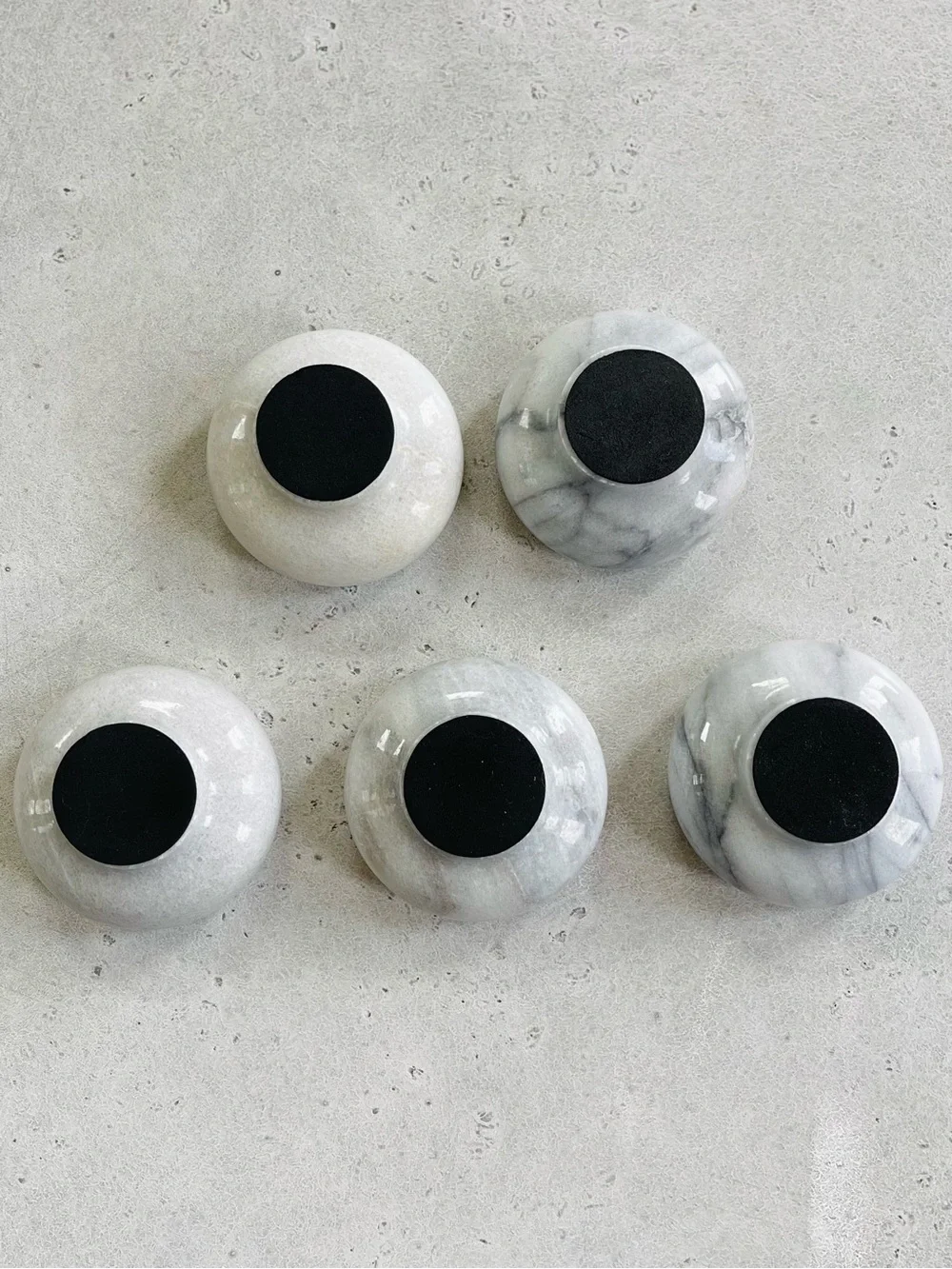Set of 5 Mini Marble Mis En Place Prep Spice Ingredients Bowls